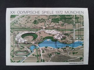 Germany.  Deutsche Bundespost Souvenir Sheet 1972 (mlh) photo