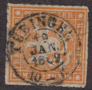 Wurttemberg German States Cv £1400 Sg71 & Lovely Cancel Rouletted 10 photo