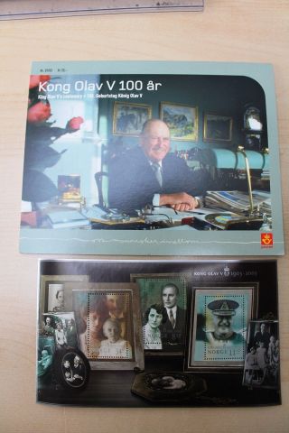 Norway Block 2003 King Olav V 100th Anniversary - Special Presentation Pack photo