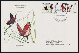 Gambia 533 - 4 On Fdc - Butterflies photo