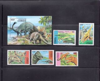 Congo 1993 Dinosaurs Scott 1043 - 1048 photo