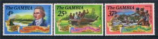 Gambia 1971 Bi - Cent.  Of Mungo Park Sg 284/6 photo