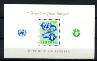 Liberia 1963 Sg Ms879 Freedom From Hunger M/s A32484 photo