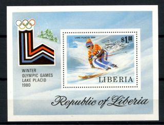 Liberia 1980 Sg Ms1455 Winter Olympic Games M/s A32534 photo