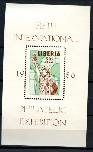 Liberia 1956 Sg Ms783 Philatelic Exhibition M/s A32473 photo