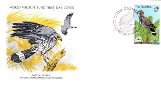 World Wildlife Fund First Day Cover - The Gambia - The Harrier Hawk - Issue No 97 photo