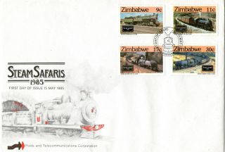 Zimbabwe 1985 Steam Safaris Railway First Day Cover Shs photo