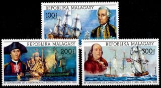 Madagaskar - 1975 - Bicentenary Of Usa - Airmail - Ships - photo