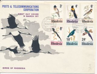 Rhodesia First Day Cover 18th March 1977 - Birds Of Rhodesia photo