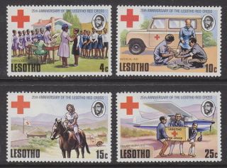 Lesotho - 1976 Red Cross (4v) Um / photo