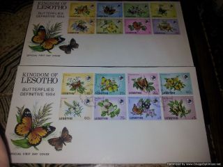 Lesotho 1984 Definitive Butterflies Fdc photo