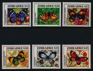 Zimbabwe 897 - 902 Butterfly,  Flowers photo