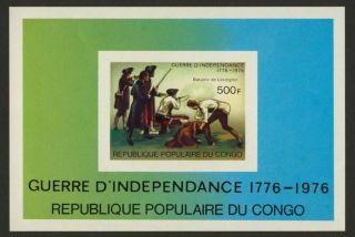 Congo Pr 395 Imperf American Revolution,  Military photo