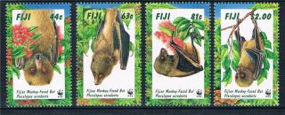 Fiji 1997 Endangered Species Bats Sg 986 - 9 photo