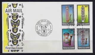 1984 Papua Guinea Ceremonial Shields First Day Cover photo