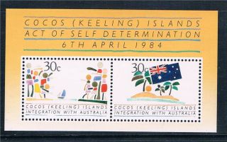 Cocos (keeling) Is 1984 Act Of Self Determination Sg Ms 125 photo