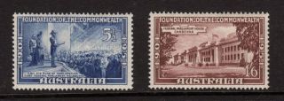 Australia 1951,  Sc 242,  243 (sg 243,  244) Commonwealth Foundation,  Mh photo