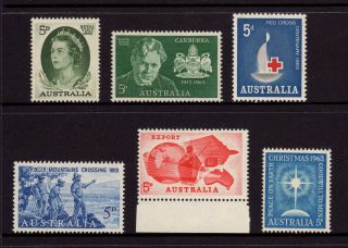 Australia 1962,  Sg 348,  350,  351,  352,  353,  361 Griffin Export Red Cross Muh photo