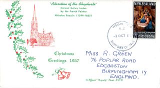 Zealand 3 October 1967 Christmas First Day Cover Wellington Fdi photo
