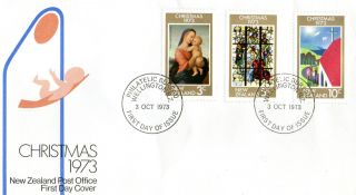 Zealand 3 October 1973 Christmas First Day Cover Wellington Fdi photo