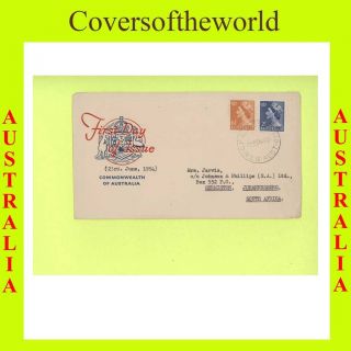 Australia 1954 Qeii 6½d & 2½d First Day Cover photo