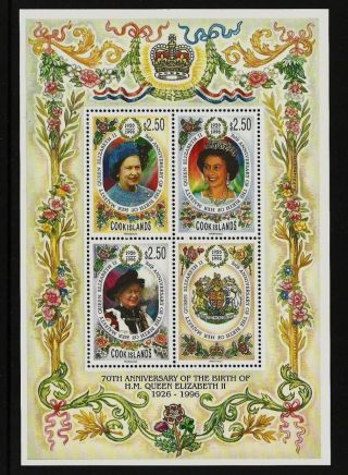 Cook Islands 1996 Royalty Royal Queens 70th Birthday photo