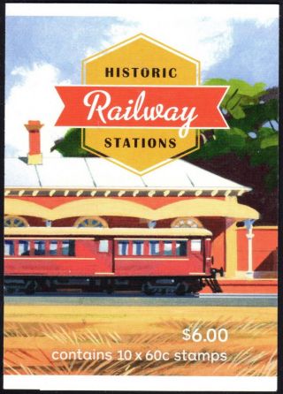 Australia Scott 4003b Complete Booklet - Historic Railroad Stations (2013) photo