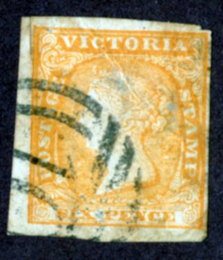 Victoria Sc 17 Qv 6d Orange 1854 - 58 Australia photo