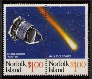 Norfolk Island 381 Halley ' S Comet,  Space photo