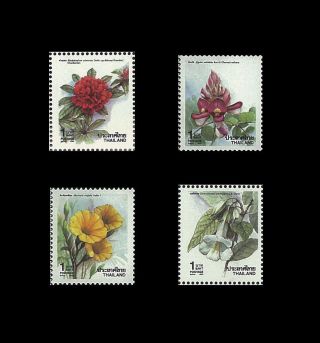 Thailand Stamp,  1990 1411 - 1414 Year Issue,  Flower,  Orchid,  Flora,  Blossom photo