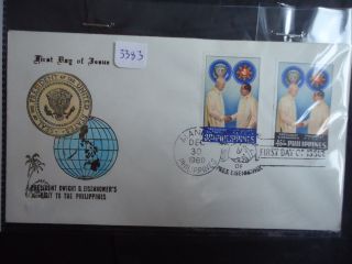 Philippines 1960 Eisenhower Visit First Day Cover photo