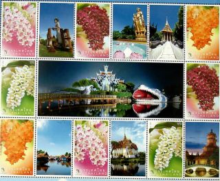 Ancient Siam,  Ancient City Thailand (6 Designs In A Sheet) Thai Orchids,  Flowers photo