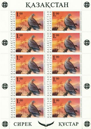 Kazakhstan - 1995 - Birds Of Prey - 2 X Sheetlets - photo