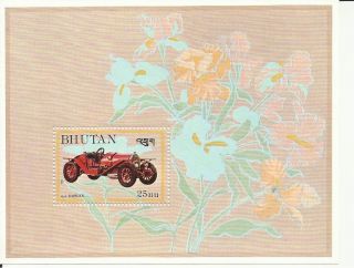 Stamp Bhutan Antique Automobile Simplex Car Miniature Sheet 1 Pc photo