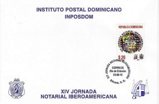 Dominican Xiv Iberoamerican Notaries Meeting Sc 1481 Fdc 2010 photo