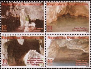 Dominican Protected Caves Block Of 4 Sc 1501 2011 photo