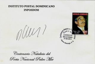 Dominican Republic Centenary Of The Birth Of National Poet Pedro Mir Fdc 2013 photo