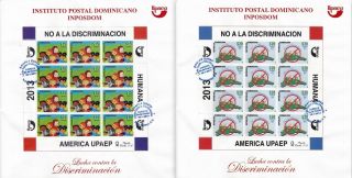 Dominican Upaep Fight Against Discrimination Full Sheet 2 Fdc 2014 photo