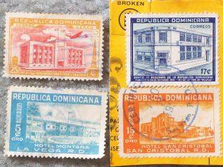Stamp Dominican Republic 1941 – 1950 A81 380 17c,  A100 441 15c,  Ap24 C51 25 photo