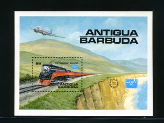 Antigua,  Scott 938,  Ameripex 1986 - The Daylight Express,  Souvenir Sheet,  1986 photo