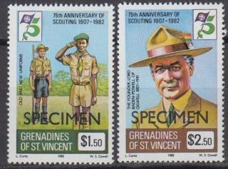 Specimen,  St.  Vincent Grenadines Sc246 - 7 75th Anniversary Of Boy Scouts photo