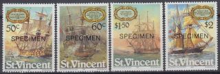 Specimen,  St.  Vincent Sc615 - 8 Sailing Ships photo