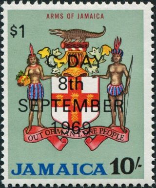 Jamaica 1969 $1 On 10s Multicoloured Sg291 £1.  25 Mh photo