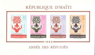 Haiti 1962 Year Of The Refugees S/s (c192a) photo