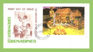 Grenada/greandines 1982 75th Anniv Boy Scout Movement M/s On First Day Cover photo