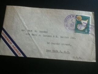 Guatemala Airmail Cover 1957 To York City photo