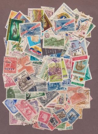 115 Different Colombia Airmail Issued Between 1932 And 1968 photo