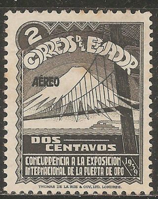 1939 Ecuador Airmail: Scott C73 San Francisco International Exhibition (2c) Mng photo