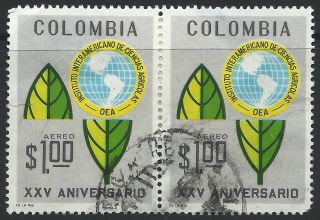 Colombia Emblem Of Inter - American Institute Of Agriculture Scotts 768 Hinged photo