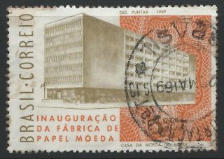 Brazil Inauguration Of State Money Printing Plant 1969 Stamp Scott 1120 Hinged photo